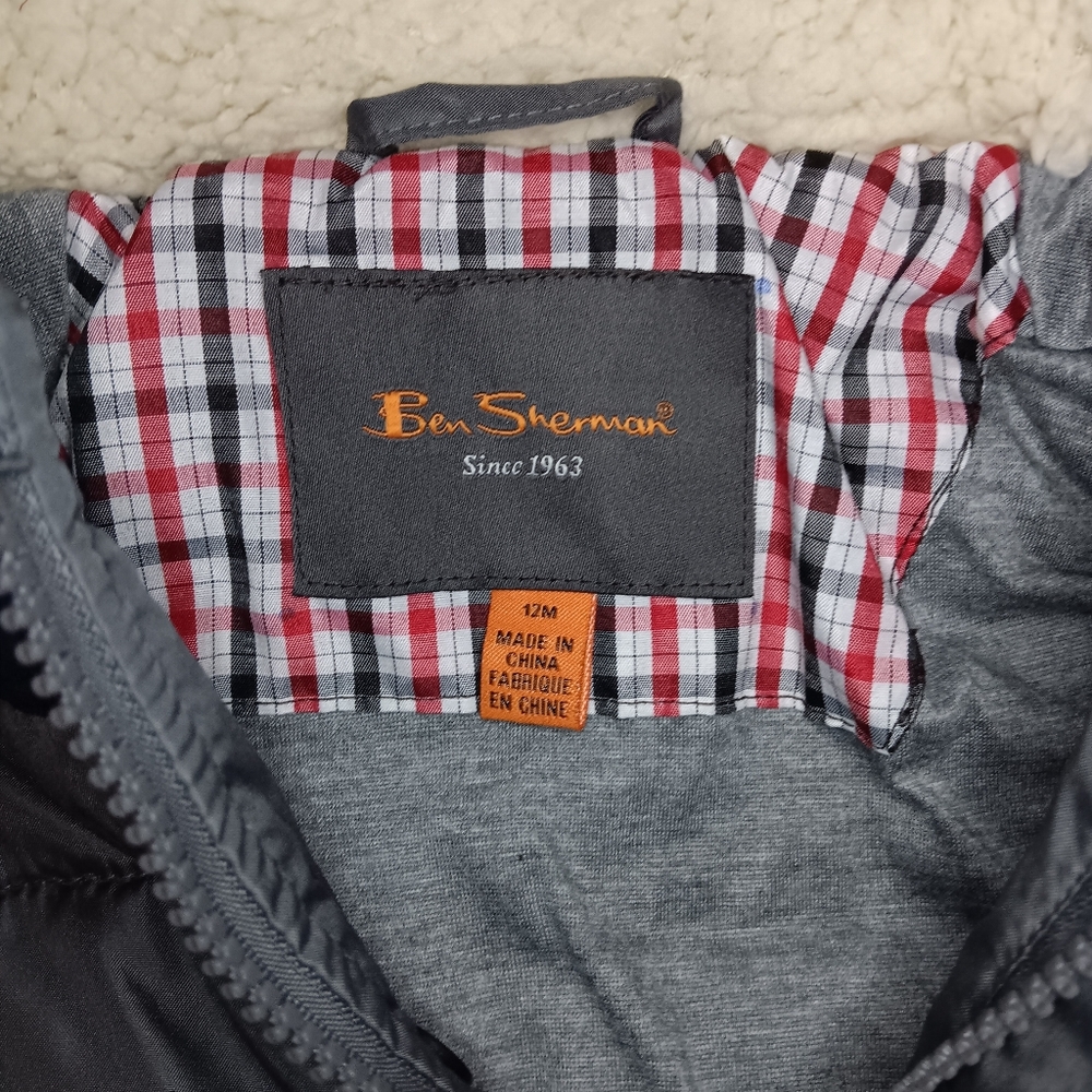 Ben Sherman NWT Infant Hooded Puffer Jacket Sz 12M - Picture 2 of 5